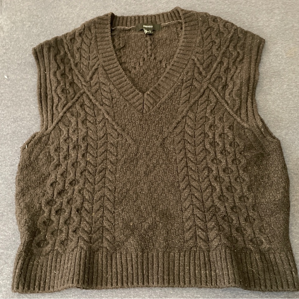 Forever 21 Black Sweater Vest